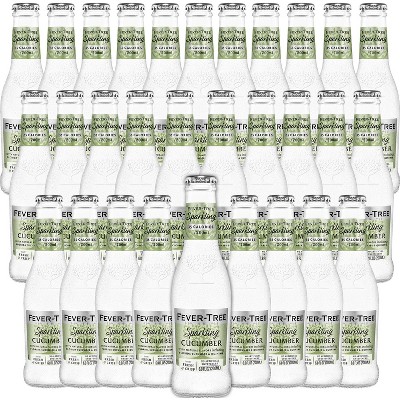Fever Tree Sparkling Cucumber - Premium Quality Mixer - Refreshing Beverage for Cocktails & Mocktails 200ml Bottles