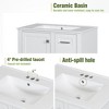 Mshliw 30 Inch Bathroom Vanity with Ceramic Sink, Modern Freestanding Cabinet with 3 Drawers and 1 Soft Close Door - 3 of 4