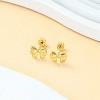 Flat Back Earrings, Star Bow Evil Eye Stud Earrings in 14K Gold Plated Cartilage Earring Tragus Helix Piercing Jewelry Threadless Push - 4 of 4