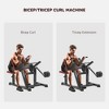 Whisen  Adjustable 2-in-1 Preacher Curl and Tricep Extension Strength Training Machine with Adjustable Seat and Elbow Cushion - Black - 4 of 4