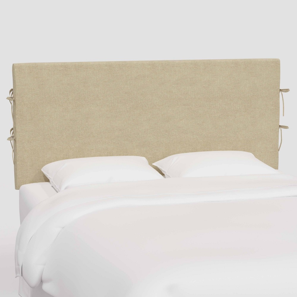 Photos - Bed Frame Twin Bellmead Slipcover Headboard Linen Sandstone - Threshold™ designed wi