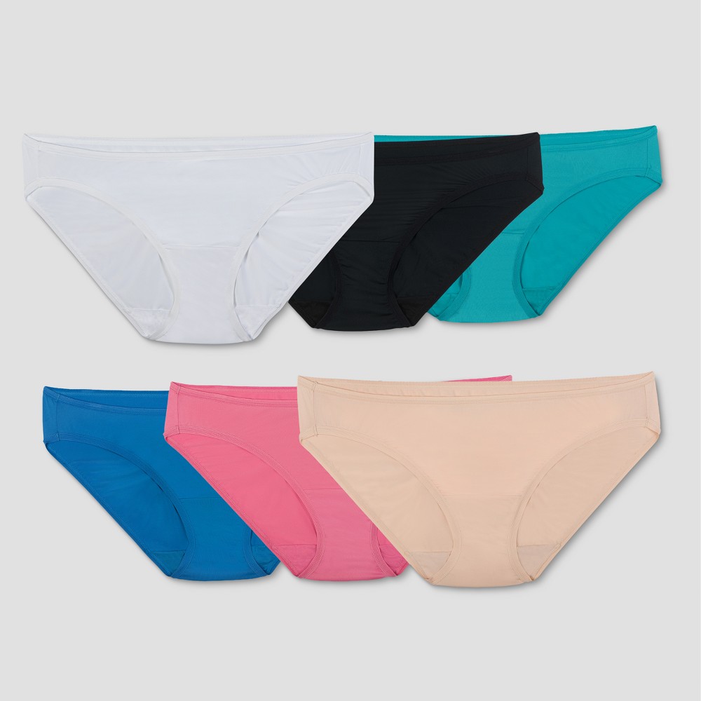 UPC 885306645427 product image for Fruit of the Loom Women's Microfiber 6-pk Bikini Underwear Size 7 - Colors May V | upcitemdb.com