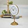 VIP Metal 11 in. White Pedestal Table Clock - 3 of 4