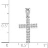 Black Bow Jewelry 14k White Gold 1/6 or 1/4 Ctw Diamond Latin Cross Pendant - 4 of 4