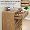 SOLACE FURNITURE Tall Dresser with 6 Drawers, Chests of Drawers with Grille & Curved Design - 4 of 4