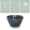 Elanze Designs Slant Side Glossy Ceramic 6.5 inch Contemporary Serving Bowl, Navy Blue - 2 of 4