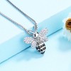 18K White Gold Bee Pendant Necklace with Crystals from Swarovski - 2 of 4
