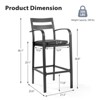 Karl Home | Metal Outdoor Bar Stools Set of 2 - 2 of 4