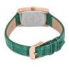 Peugeot Women's Contour Tank Shape Case Green Watch with Roman Numerals - 2 of 4