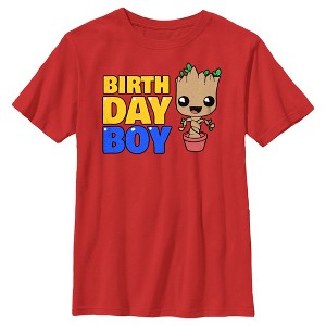 Boy's Marvel: Guardians of the Galaxy Birthday Boy Pot Plant Groot T-Shirt - 1 of 4