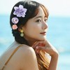 Unique Bargains Women's Fake Flowers Hair Clips Blue Purple 23 Pcs - 2 of 4