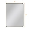 Lyngins Bathroom Mirrors,Metal Frame Wall Mirrors,Fog-proof Mirrors,Dust-proof Vanity Mirrors for Bathroom,Bedroom,Black - 3 of 4