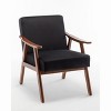 NixBex Mid-Century Modern Accent Chair with Microfiber Upholstery and Solid Wood Frame Comfy Chair Lounge Chair for Living Room, Bedroom - 3 of 4