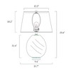 LNC Flabellum 23.6-in Modern Bedside/Standard Table Lamps,Polished Gold and Water Glass with  Fabric Shade - 3 of 4