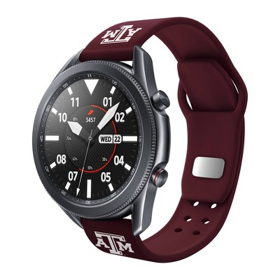 NCAA Texas A&M Aggies Samsung Watch Compatible Silicone Band - 20mm