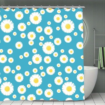Sunflower Pattern Waterproof Shower Curtain, Polyester Privacy Bath Curtain, Durable, Wrinkle-Resistant & Machine Washable 70.8x70.8 Inch
