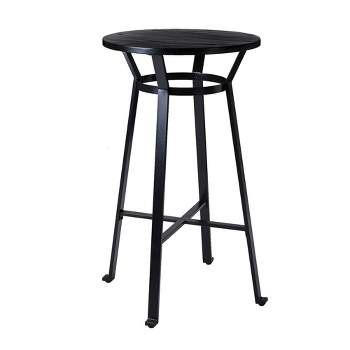 HOMCOM 42H Rustic Industrial Bar Table Pub Table Elm Wood Top with Metal  Base 835-054 - The Home Depot
