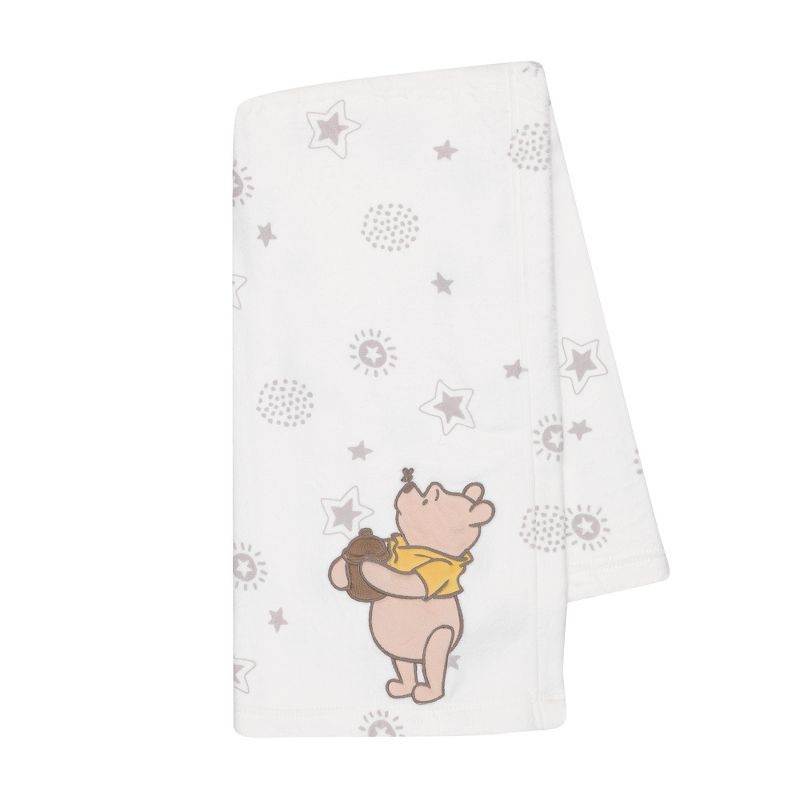 Lambs & Ivy Disney Baby WINNIE THE POOH Cream Fleece Appliqued Baby Blanket, 4 of 6