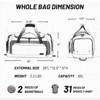 Generic Large Duffel Bag Men's Gym Bag with Shoe Compartment, 60L, Black - 4 of 4