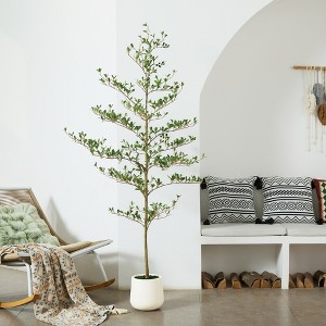 DR.Planzen 84" Artificial Olive Tree - 7FT UV Resistant Fake Plant with Black Fruits in 10.5" White Pot for Indoor/Outdoor Floor & House Decor - 1 of 4