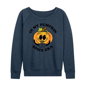 Women's - Instant Message - Fall Lightweight French Terry Wide Neck Long Sleeve Graphic Shirt - 1 of 4