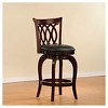 24" Parma Swivel Counter Height Barstool Chocolate - Inspire Q: Rubberwood Frame, Faux Leather - 4 of 4