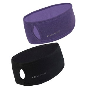 TrailHeads Women's Ponytail Headband for Winter - Moisture Wicking for Running, Sports, Workouts - 2 Pack - 1 of 4