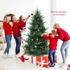 Tangkula 7 FT Pre-Lit Artificial Xmas Tree Hinged Xmas Tree with 1090 PVC PE Branch Tips 340 Warm White LED Lights 8 Lighting Modes & Gloves - 3 of 4