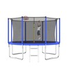 BestParts 12FT Trampoline with Basketball Hoop, Ladder & Safety Enclosure Net – Blue - 3 of 4