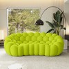 WJSHome Bubble Sofa,98.43'' Comfy Breathable Mesh Fabric Upholstered Curved Couch, 3D Honeycomb Shape Modern Couch for Living Room - 2 of 4