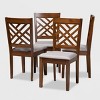 Set of 4 Caron Wood Dining Chairs with Foam Padding & Cut-Out Back - Baxton Studio - 4 of 4