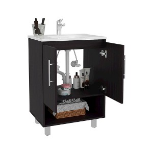 Tuhome,Conrad Free Standing Resin Sink Bathroom Vanity With One