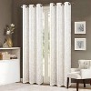 RT Designers Collection Brighton Foil Jacquard Polyester Grommet 2 Pack Window Curtain Panel Set 36" x 84" White/Gold - 2 of 4