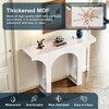 Resenkos Entryway Table, Console Sofa Table,47" Console Table, Wooden Entryway Table Sofa Table with Arch Base,White - 2 of 4