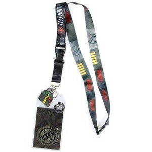 Star Wars Boba Fett Bounty Hunter Suit Up Lanyard ID Badge Holder - 1 of 3