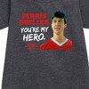 - Ferris Bueller's Day Off - Ferris My Hero Graphic Short Sleeve Fleece Dress - 2 of 3