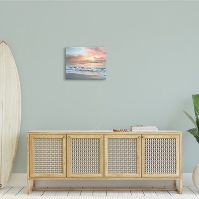Morning Sunrise Beach Landscape Canvas Wall Art, 20x16