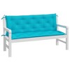 vidaXL Indoor/Outdoor Bench Cushions 2 pcs, Water-Repellent, Turquoise 59.1"x19.7"x2.8" - 4 of 4