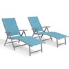 Crestlive Products Outdoor Aluminum Folding Recliner Adjustable Chaise Lounge (Set of 2) - 2 of 4