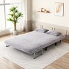 PAGED Convertible Tri-Fold Accent Lounge Chair Bed with Adjustable Backrest & Pillows,Upholstered Sleeper Chair for Home & Office - 3 of 4