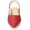 Allegra K Women's Faux Leather Pointed Toe Slip-On Slingback Flat Pumps - 2 of 4