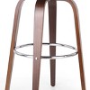 FURNIinspire Counter And Bar Stools Counter Height Bar Stool, Swivel Bar Stool Kitchen Dining Chair with Footrest, Brown, 20.75"*20"*42.75" - 4 of 4