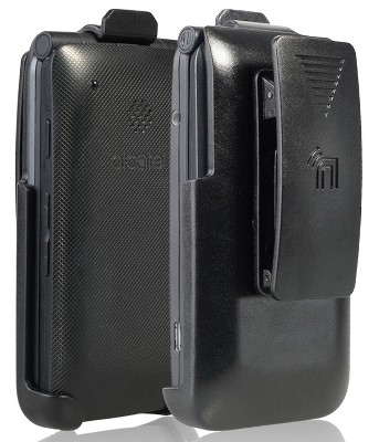 Nakedcellphone Holster Case for Alcatel Go Flip V Phone (2019) - Ratchet Belt Clip - Matte Black