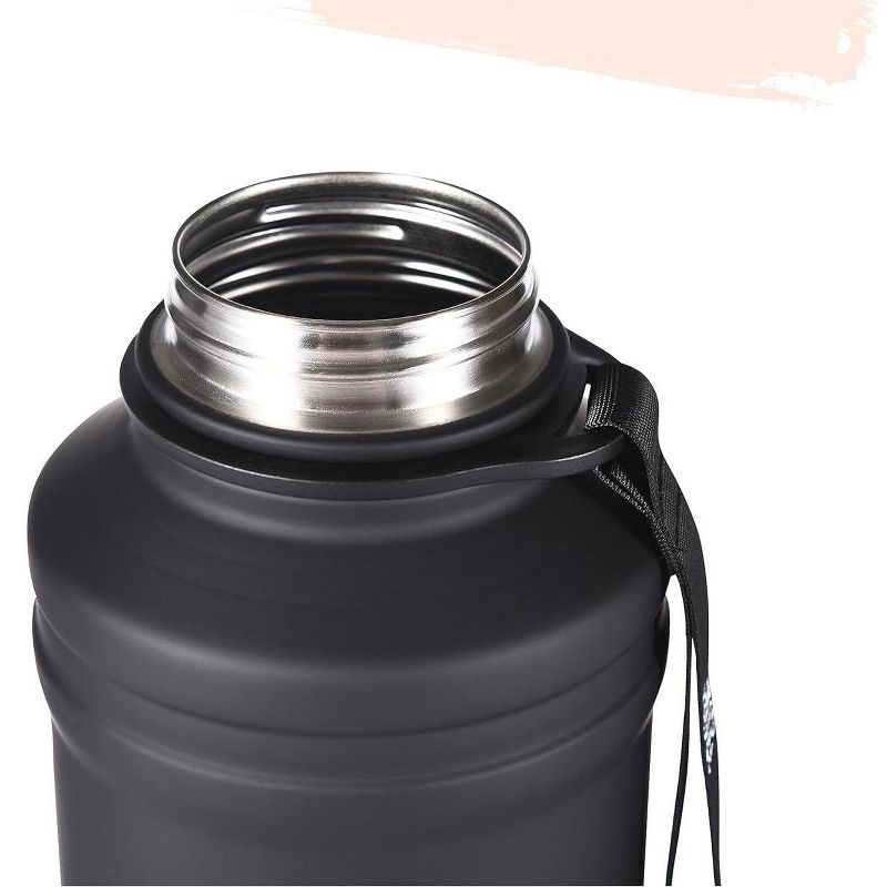 THE GYM KEG 1.3L Stainless Steel Bottle with Leak Proof and Insulated Beverage Container, 1 pack, Black, 3 of 4