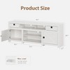 Homhougo Farmhouse TV Stand for 75/80 Inch TVs, 70" Long Entertainment Center with 4 Storage Drawers & 3 Open Shelf White - 2 of 4