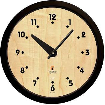 14.5" Birchwood Bauhaus Contemporary Body Quartz Movement Decorative Wall Clock Black - The Chicago Lighthouse