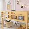 Okak Twin Size Solid Wood Floor Bunk Bed with Storage Shelves & Ladder,Contemporary Bed Frame for Bedroom,Kids Room - 3 of 4