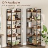 TackView Industrial 5 Tier Shelf Bookshelf, Display Book Shelf, Wide Bookcase, Rustic Wooden Shelving Unit, for Bedroom, Living Room, Office - 4 of 4