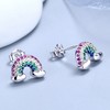 Sterling Silver Rainbow Earrings with crystals from Swarovski - 2 of 4