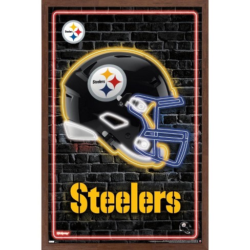 Pittsburgh Steelers 23 LED Retro Logo Round Wall Sign